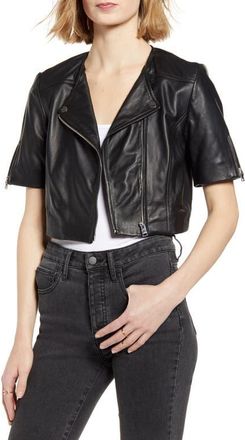 LaMarque Kirsi | Cropped Biker Jacket in Black at Nordstrom, Size Xx-Small