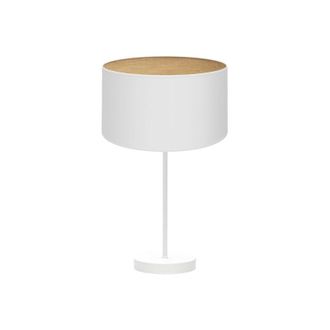 Fabrilamp Sobremesa Alto Tania 1xe27 Blanco/blanco-madera Clara 62x30x30 Cm