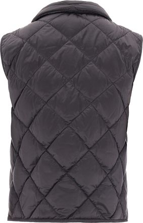 Max Mara Womens Quilted Gilet Dark Grey Polyamide Waistcoats & Gilets