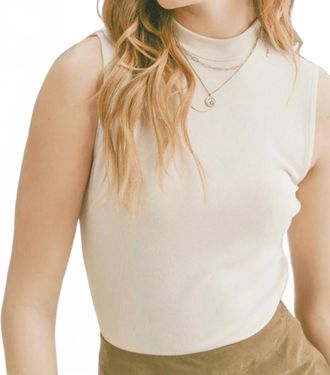 Sadie & Sage Effortless Beauty Tank Top In Cream