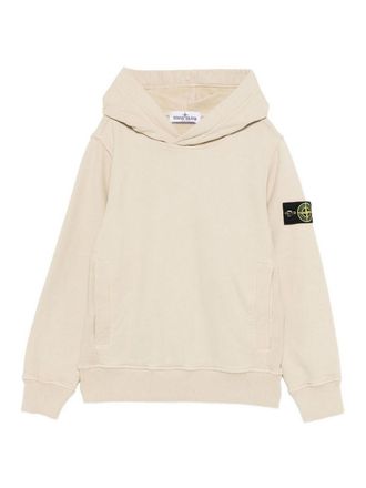 Stone Island Beige Cotton Hoodie