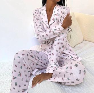 Splendid Flora Pillow Soft Pj Pant Set In Sweet Treat