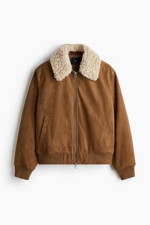 H&M Jacke mit Teddyfleece-Kragen - Braun
