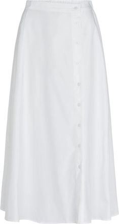 Americandreams Layla Skirt - Dames - Midirokken - Wit - M - Katoen - Rokken