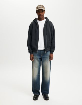 Cotton On Jeans larghi color blu statico