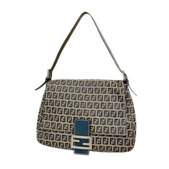 Fendi Pre-owned Shoulder Bags, female, Blue, Size: ONE SIZE Pre-owned Nylon Shoulder Bag