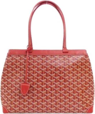 Goyard Pre-owned Belchasse Coated Canvas Tote Bag - Dames - Vintage Shopper - Rood - ONE Size - Vintage
