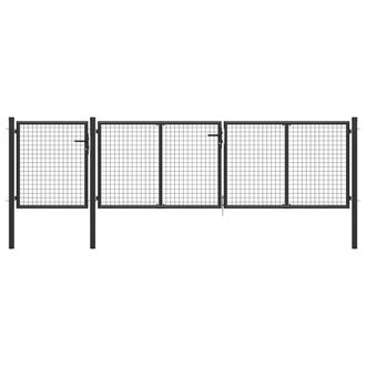 Berkfield Home Garden Gate Steel 400x100 cm Anthracite