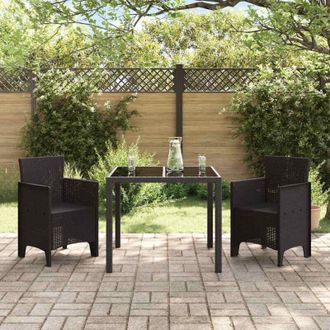vidaXL Sedia da Giardino 2 pcs Marrone 53 x 49 x 85 cm pp - Vidaxl
