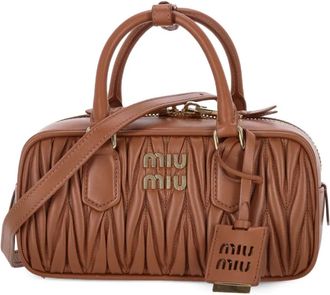 Miu Miu Borsa tote con manico - Marrone