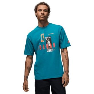 Nike Jordan Mens Reissue Graphic Short Sleeve Crew - Green Abyss/Red Size 3XL