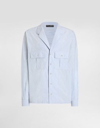 Dolce & Gabbana Striped Cotton Martini Shirt - Man Shirts Multicolor 37