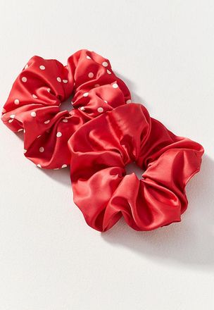 Natasha Polka Dot Scrunchies, Set of 2