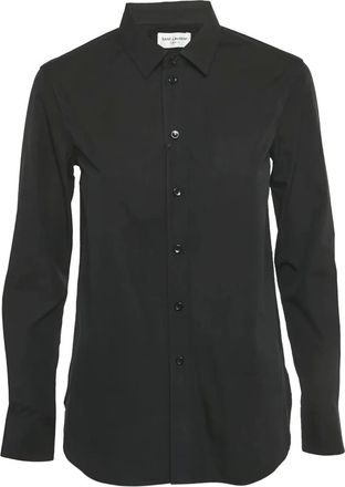 Saint Laurent Camicia in cotone a maniche lunghe - Nero