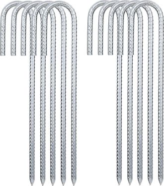 OEM 10 Pezzi Picchetti Di Ancoraggio A Terra, Ganci A J Da 30 Cm, Picchetti Di Ancoraggio Per Tenda Per Carichi Pesanti Pali Di Fissaggio In Acciaio Galva