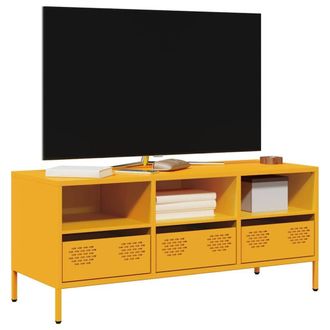 Berkfield Home TV Cabinet Mustard Yellow 101.5x39x43.5 cm Cold-rolled Steel