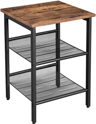 Private Label Tavolino Valora in legno e acciaio marrone nero stile loft