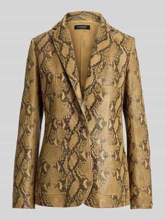 Lauren Ralph Lauren Regular Fit Lederjacke aus echtem Lammleder in Camel, Gr&ouml;&szlig;e 34