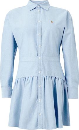 Polo Ralph Lauren Woven Shirt Dress - Dames - Shirt Kleedjes - Blauw - S - Katoen - Kleedjes