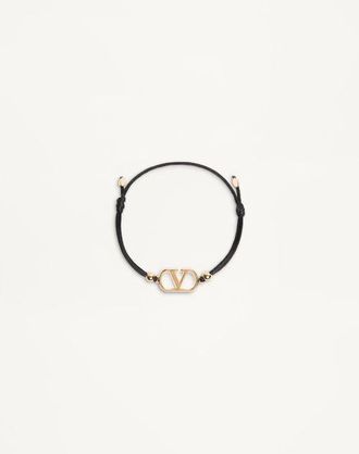 Valentino Garavani Bracciale Vlogo Signature Valentino Garavani In Cotone Donna NERO UNI