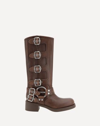 Miu Miu Stivali in pelle con fibbie Woman 37.5