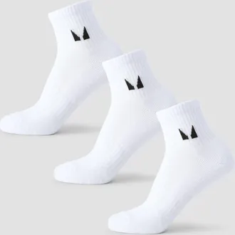 MyProtein Unisex Ankle Socks (3 Pack) - White - UK 2-5
