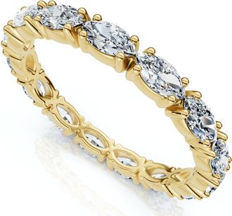 Pompeii3 3/4Ct Marquise East To West Diamond Eternity Ring 14k Gold Lab Grown