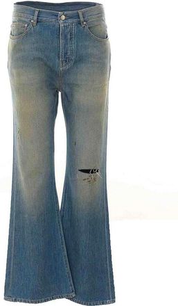 Amiri desert sky slash bootcut jeans