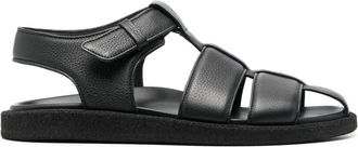 Officine Creative Inner caged leather sandals - men - Rubber/Deer Nappa/Calf Leather - 40 - Black