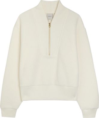 Varley Mumford Half-zip Fleece Sweatshirt - Ecru - Xxs (UK4 / Xxs)