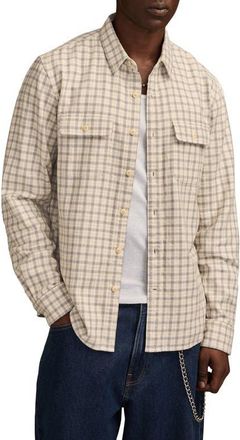 Lucky Brand Humboldt Plaid Twill Utility Shirt in Grey Multi at Nordstrom, Size Xx-Large