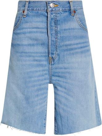 Re/Done 90s Raw Hem Long Denim Shorts in Hacienda at Nordstrom, Size 27