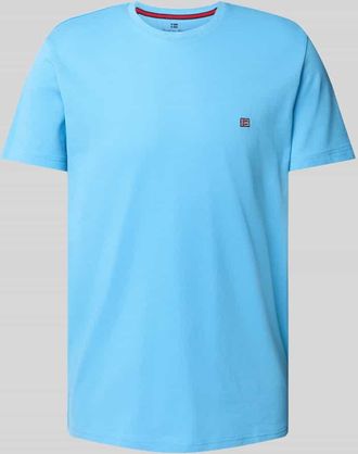 Christian Berg T-Shirt mit Label-Stitching in Ocean, Größe XXL