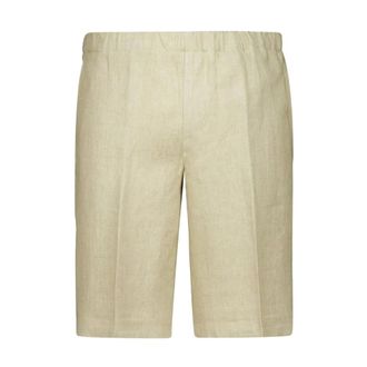PIACENZA 1733 Piacenza 1733, Heren, Korte broeken, Beige, Maat: L Linnen