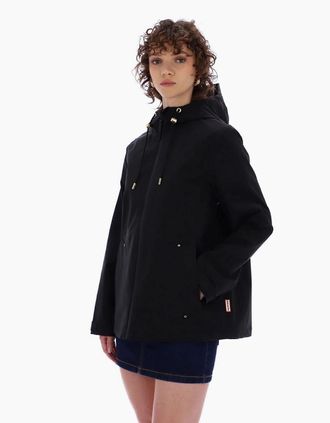 Hunter Womens Hunter Original Lightweight Waterproof Womens Black Rain Jacket - Size: 10/8