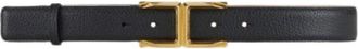 Elisabetta Franchi Leather Belt - unisex - Riemen - Zwart - S - Leer - Accessoires