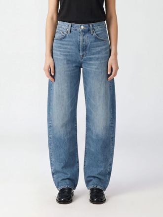 A Gold E Spiral Baggy Fit Jeans in Mid-Rise Cotton Denim