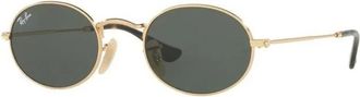 Ray-Ban Authentieke Ovale Zonnebril- Premium Kwaliteit - unisex - Zonnebrillen - Geel - 51 MM - Accessoires