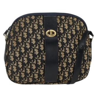 Dior Pre-owned Cross Body Bags, female, Multicolor, Size: ONE SIZE Pre-owned Vintage Trotter Canvas Shoulder Bag