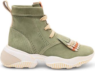 Hogan Fringe-Trimmed Lace-Up Boots