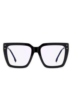 Carrera 55mm Square Optical Glasses in Black/Blue Sp at Nordstrom