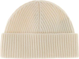 Ami CUFFIA Virgin Wool Beanie - Beige