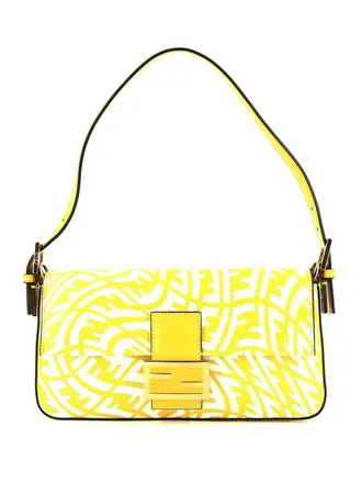 Fendi 2020 pre-owned Baguette nano schoudertas - Geel