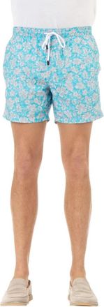 Barba Turquoise Sneldrogende Kleding met Achterzak - Heren - Strandmode - Blauw - XL - Badmode