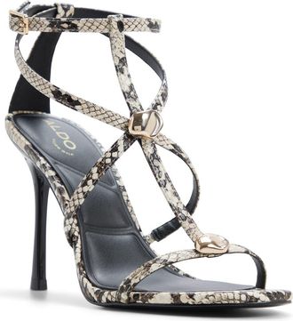 Aldo Novalya Ankle Strap Sandal in Black Combo at Nordstrom, Size 7.5