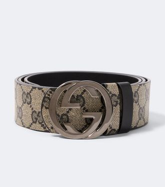 Gucci Interlocking G reversible GG canvas belt