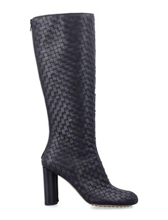 Bottega Veneta Black Woven Cherry Boots