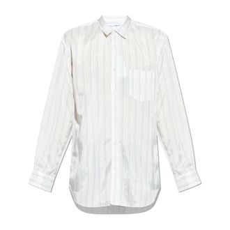 Comme Des Gar&ccedil;ons Gestreepte Overhemd - Heren - Zakelijke Overhemden - Beige - S - Overhemden