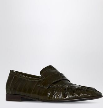 The Row Olive Loafers