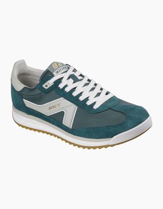 Skechers Mens Skechers SKX 92 Spective Leather Mens Green/White Trainers - Size: 11